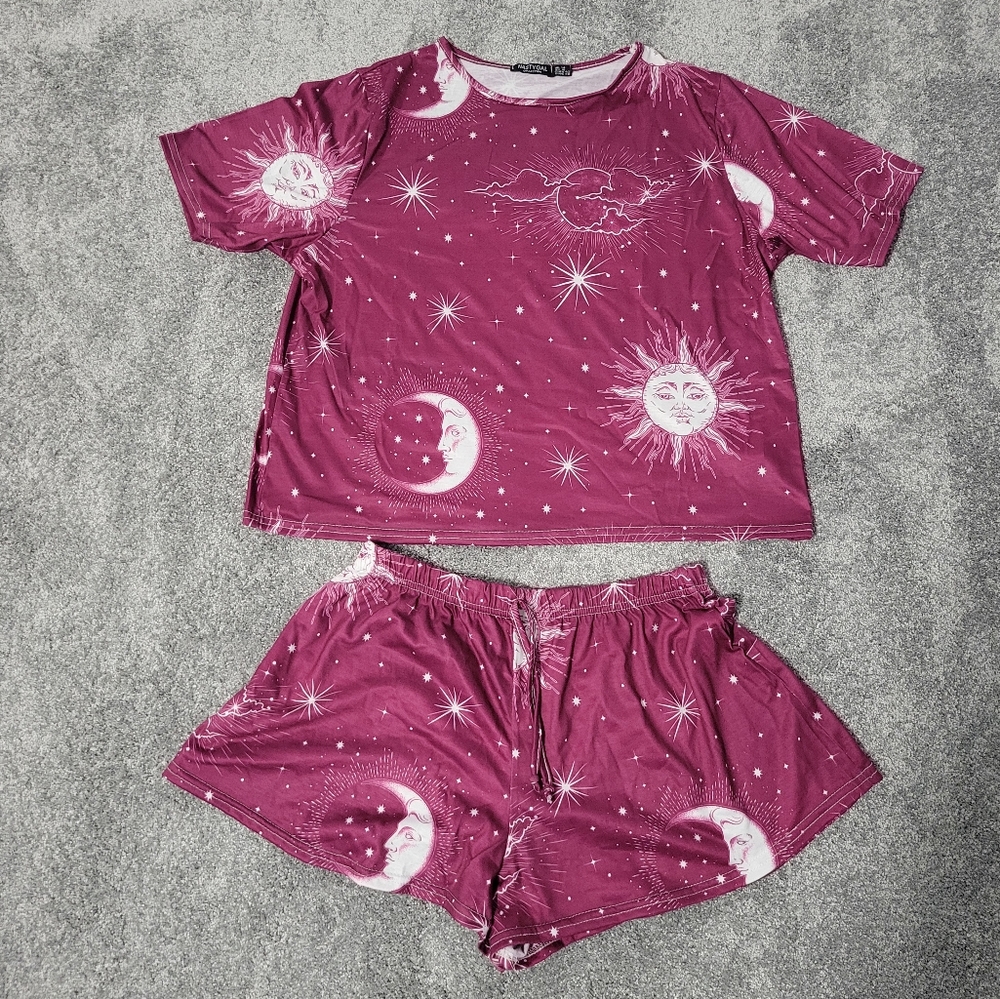 NastyGal Celestial Pajama Set